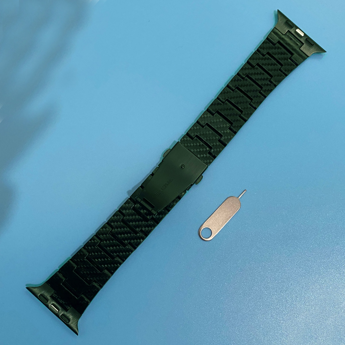 Pulseira de fibra de carbono para apple watch band 45mm 41mm 44mm 40mm 42mm 38mm pulseira de ligação leve cinto iwatch série 5 4 3 6 se 7: XL / Preto cinza