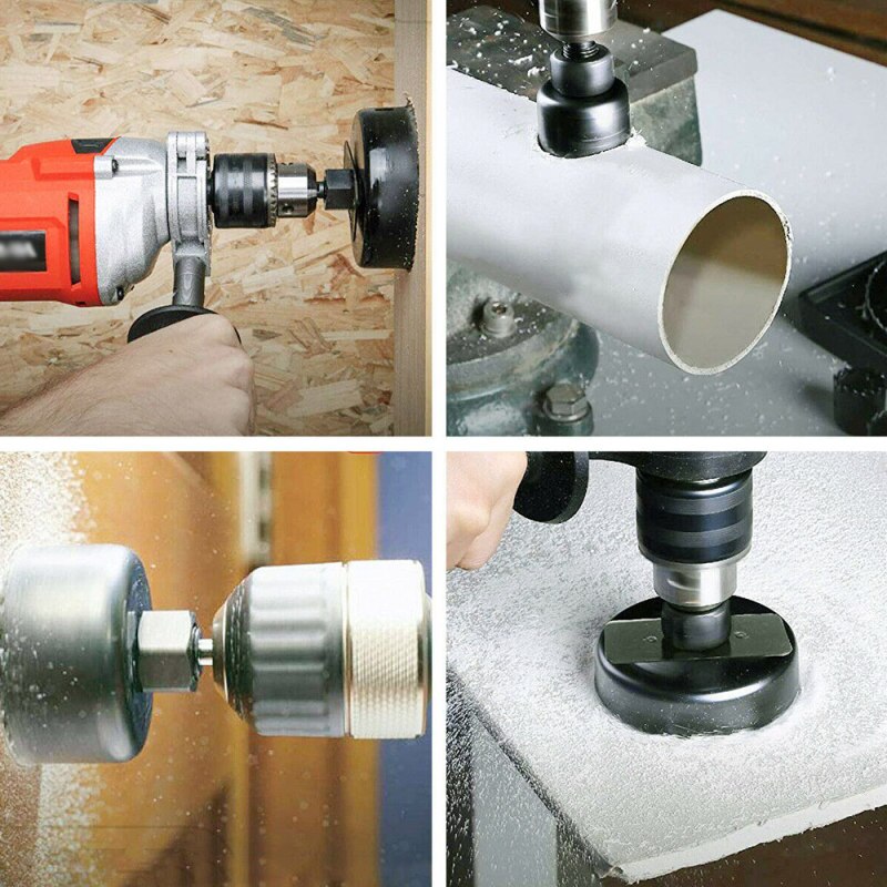 11PCS Set Hole Saw Drill Bit Kit Mandrel Wood Sheet Metal Plastic 3/4" To 2 1/2" Carbon Steel Widely Hole Saw Kit