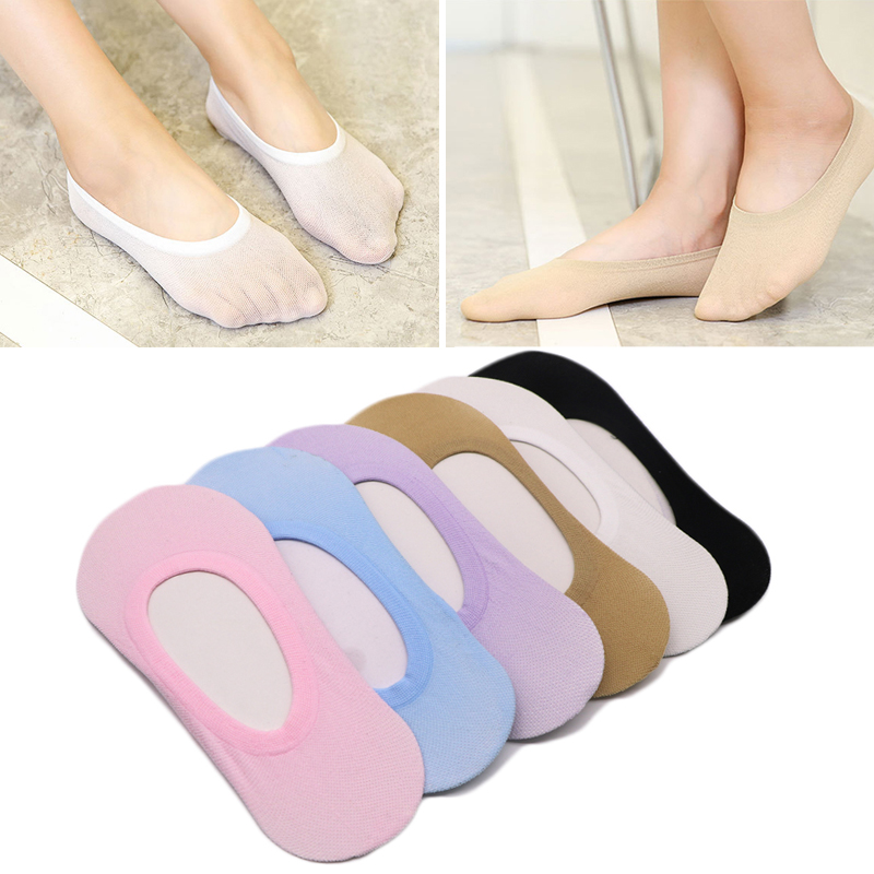 3pair/lot Lady Casual Breathable Ankle Boat Socks Girls Invisible Non-slip Cotton Socks Women Low Cut Bright Color Socks