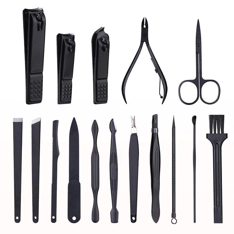 Ensemble de ciseaux de pédicure professionnels, coupe-ongles en acier inoxydable, crochet d'aigle, manucure Portable, ensemble d'outils de coupe-ongles, 4/12/16 pièces