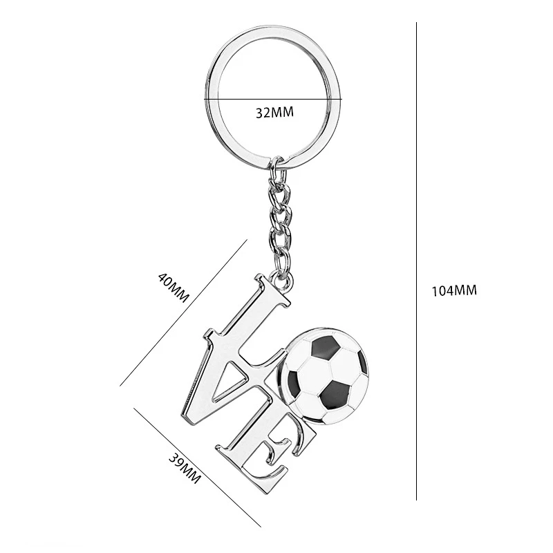 Porte-clés Souvenir de Football pour Fans de Football, pendentif de sac, coupe du monde, trophée de la coupe européenne, accessoires pour garçons et hommes: Black