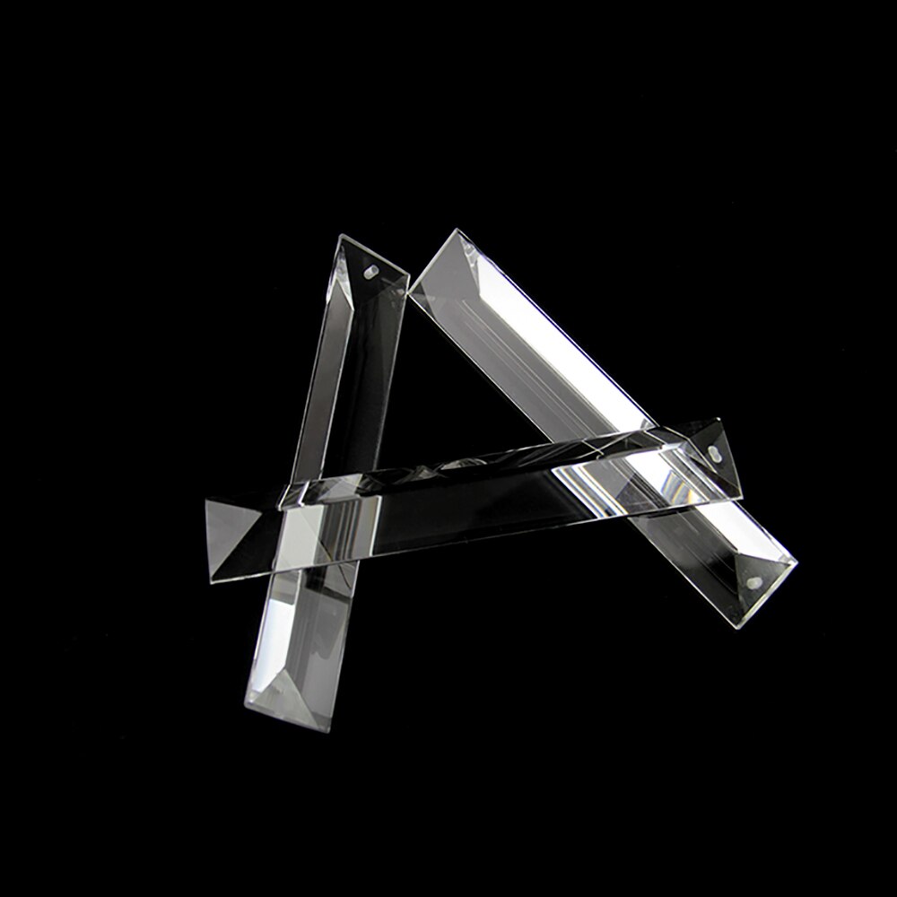 22x63mm-22x220mm 1 pieza 1 agujero/2 agujeros recorte triángulo cristal claro prisma candelabros de cristal piezas colgantes