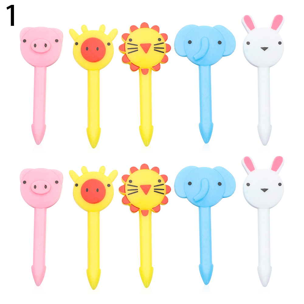 2PCS Heart/Round/Stars Reusable Stainless Steel Fruits Toothpicks Metal Cocktail Picks Skewers Garnish Picks Table Decor: 10pcs