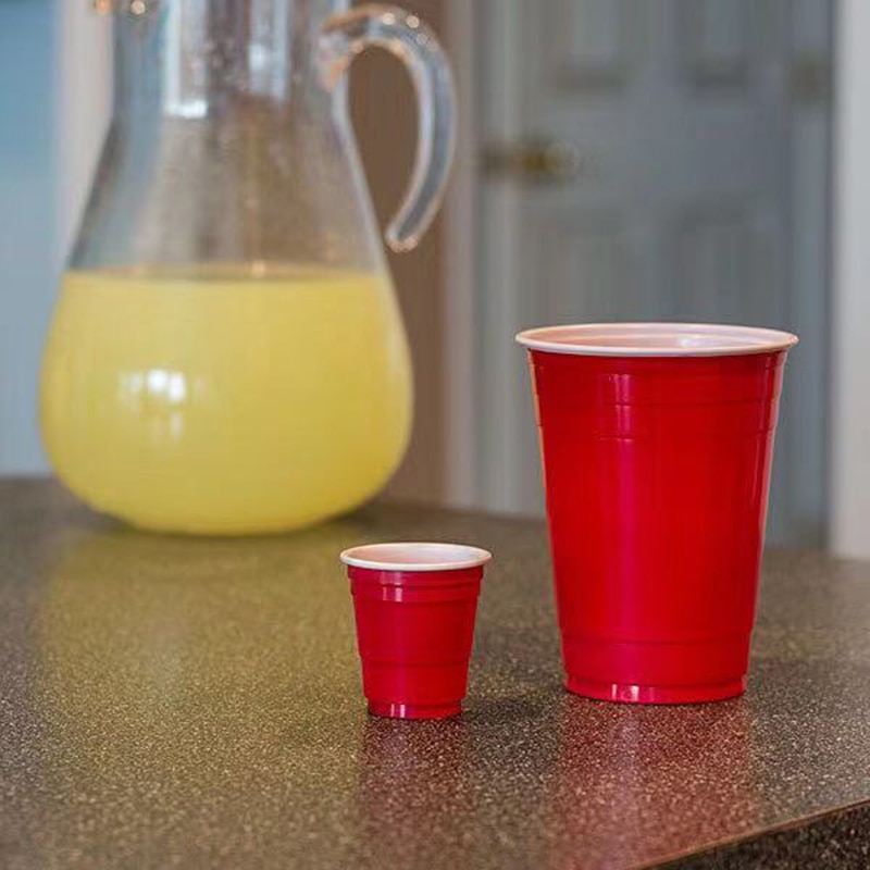 200pcs-55ml red Plastic Cups Insulated Solo Cup 2oz Mini party cup Drinking Cup