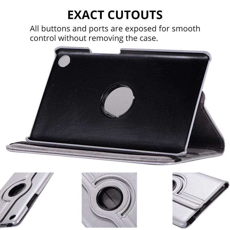 360 drejeligt cover til huawei mediapad  m5 8.4 sht -w09 sht -al09 foldeholder pu læder taske til huawei  m5 8.4 tablet funda