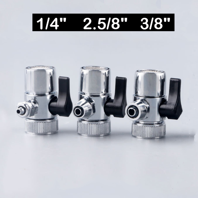1/4 "2.5/8" 3/8 "Buis Connector Kraan Adapter Single-cut Omschakelklep Water Divider Conversie Kraan keuken Accessoires