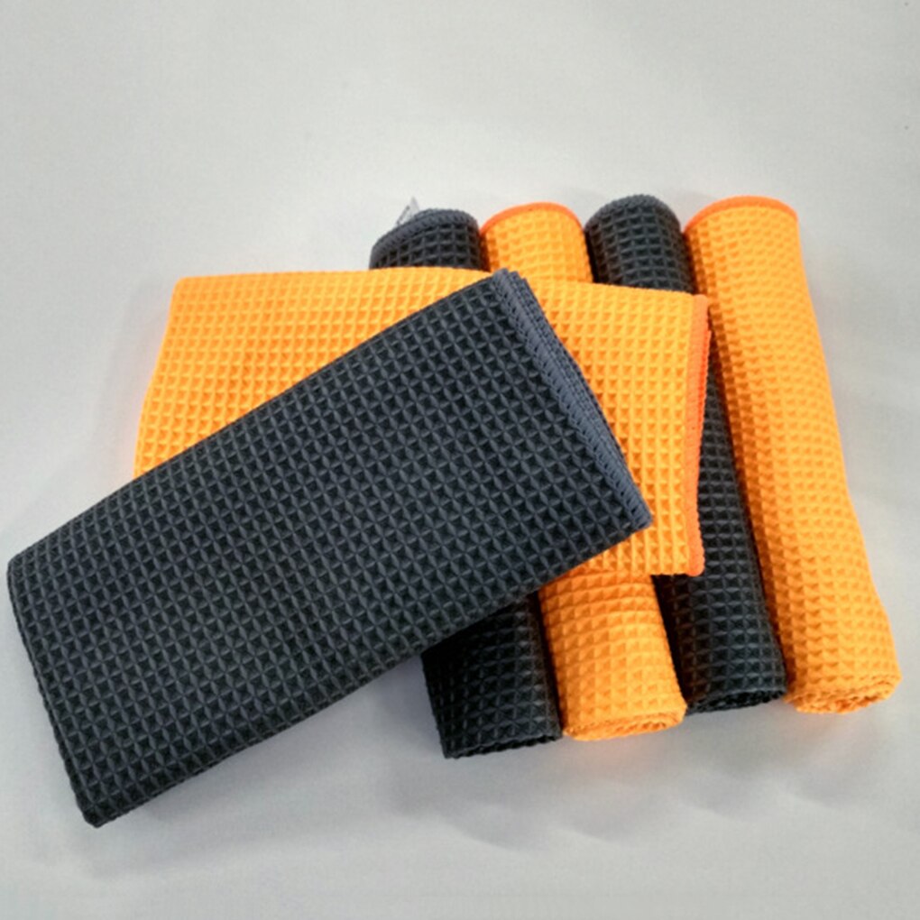Microfibra paños de limpieza del coche Waffle pulido Wipe Auto limpieza Toalla de secado absorbente