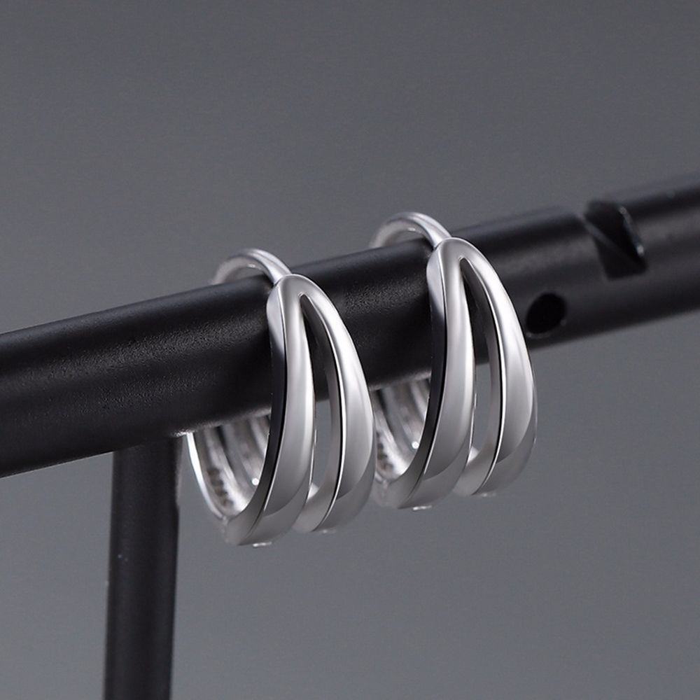 Newest Personality Cool Boys Hoop Earrings Korean Style Simple Trend Chain Earrings Ear Buckles Party Punk Jewelry