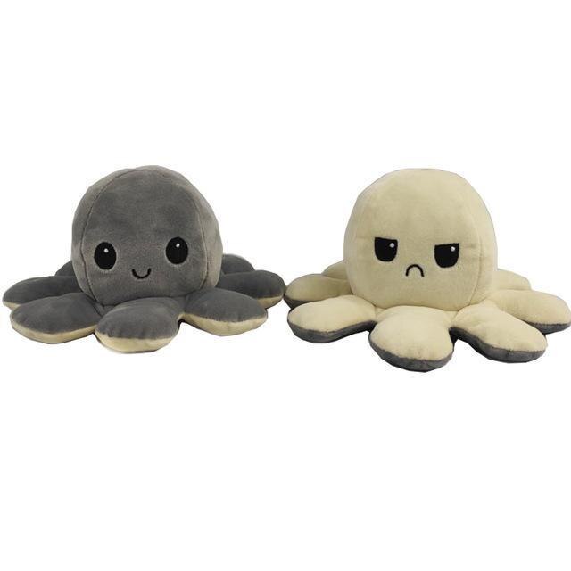 Flip two-sided Octopus Plush Stuffed Doll Toy: K