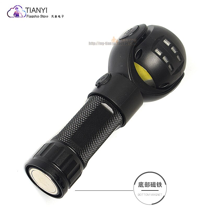 Portable COB car maintenance lighting flashlight LED rotating lamp holder USB charging multi-function strong light hand lamp