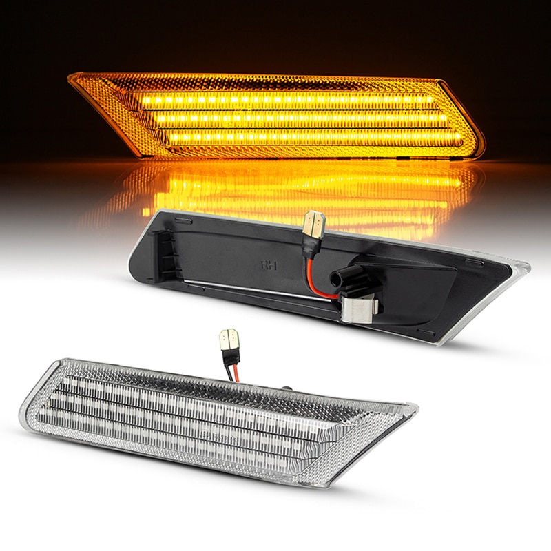 2 Pcs Dynamic Amber LED Side Marker Turn Signal Sequential Blinker Light For Porsche 911 typ 997 Boxster 987 Cayman 987C Canbus