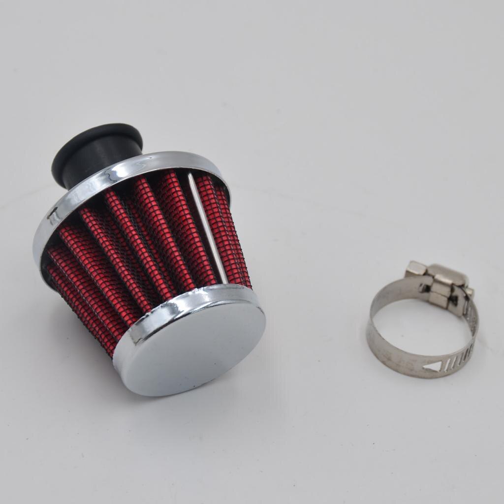 Rood 12Mm Cold Air Intake Filter Turbo Vent Carter Auto Ontluchtingsventiel Cover