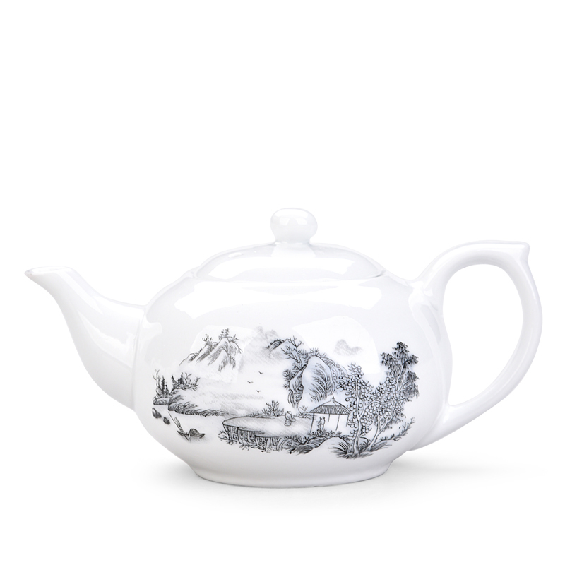 Service à thé en céramique Kung Fu | Théière, fleur en ligne, couleur en option, service à thé en céramique, petite théière, porcelaine: E