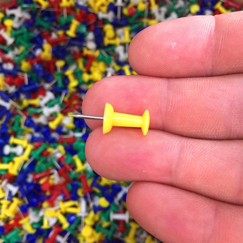 100 stk praktiske korknegle flerfarvede pushpins maleri brug pin kort stifter til skolekontoret