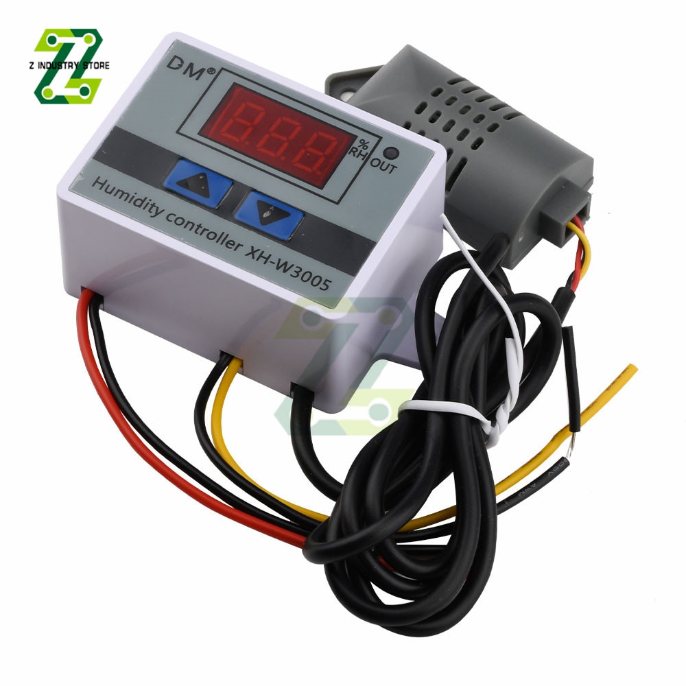 Controlador de higrómetro y medidor de humedad Digital, XH-W3005, relé de 12V, 24V, CA de 110V-220V, regulador, Sensor de humedad, W3005