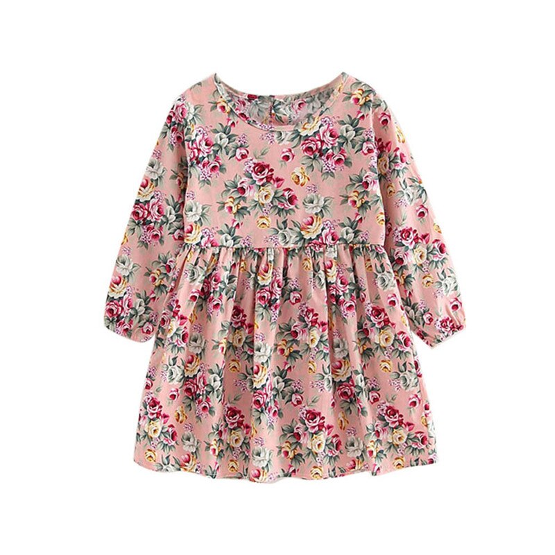 Telotuny kinder Kleidung Kleinkind Baby Mädchen Kleid Langarm Prinzessin Party Festzug Kleider Kinder Kleidung Mädchen Sommer Kleid: Pink / 8T