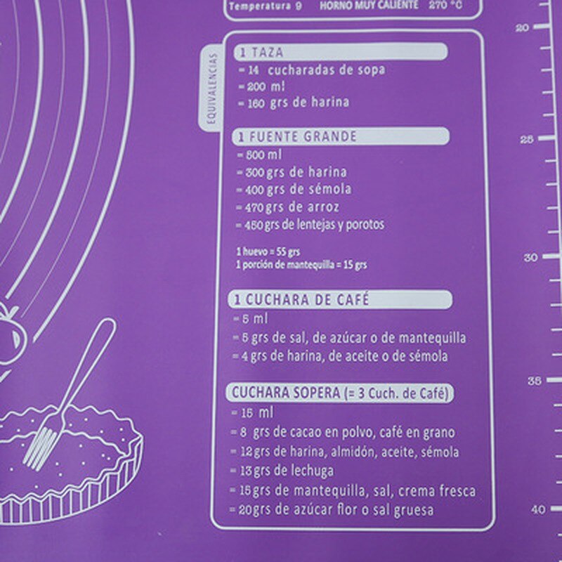 Silicone Nonstick Mat Thickening Flour Rolling Scale Mat Kneading Dough Pad Baking Pastry Rolling Mat Pastry Pizza Tools