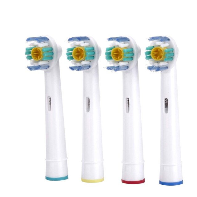 4 st ersättningsborsthuvuden för oral b elektrisk tandborste före power / pro health / triumph /3d excel / ren precision vitalitet: Eb18-4