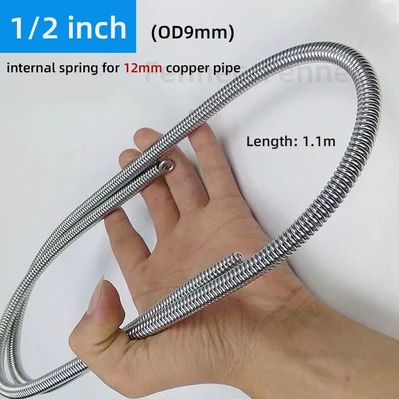 Internal Copper Pipe Bending Spring for Air Condition Steel Manual Pipeline Spring Tube Bending Tool 2/3/4/5/6 Points 6-19mm: WHITE