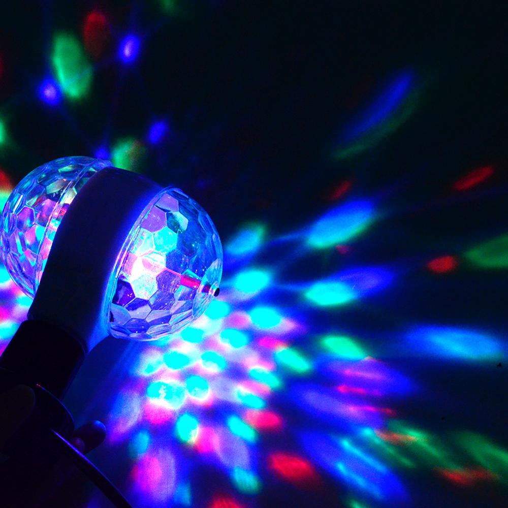Mini luces de discoteca USB, Luz Portátil de en casa, CC de 5V, Led alimentada por USB, Bola de de escenario, iluminación de DJ, de Karaoke, Led de Navidad