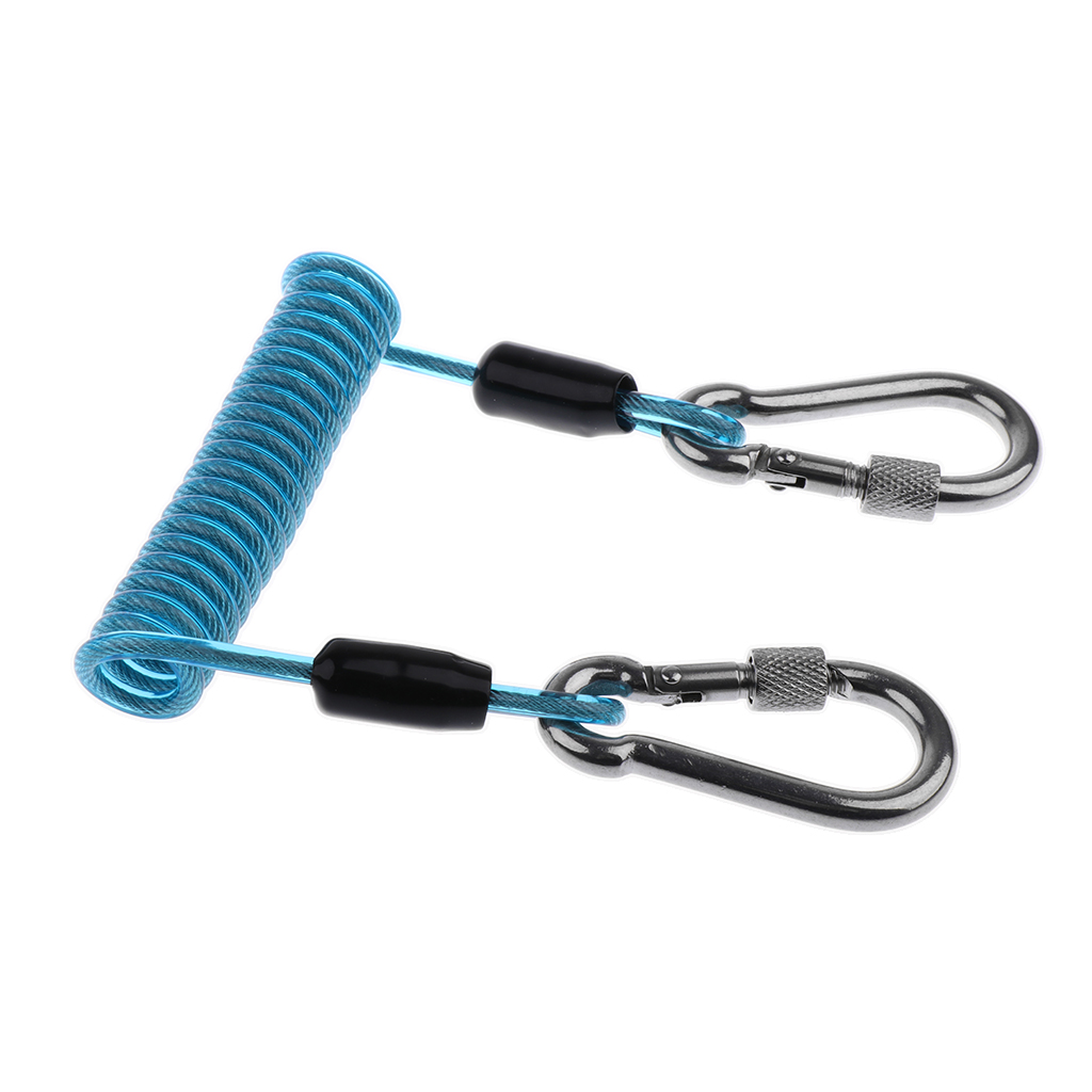 Dubbele rifhaak duikhaak met spiraalvormige spoel Lanyard en