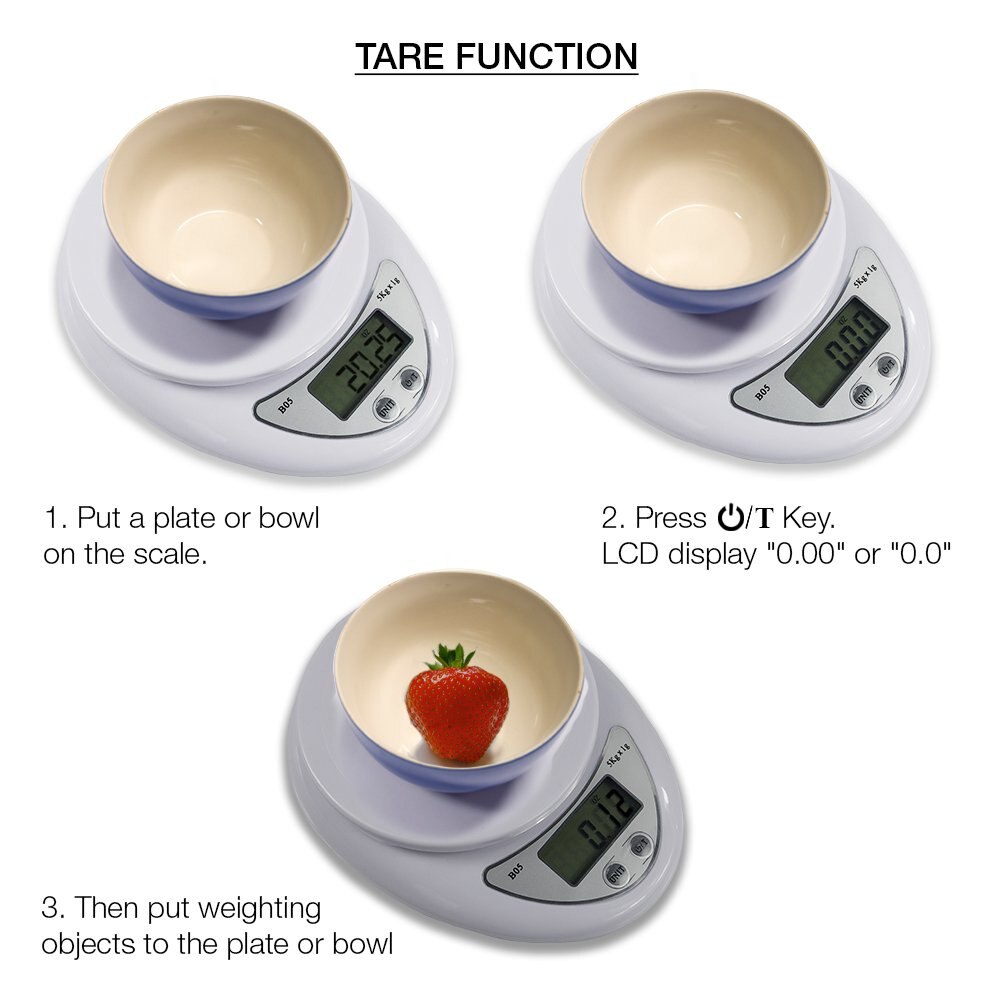 Fagoozon 5kg/1g 1kg/0.1g Portable Digital Scale LED Electronic Scales Postal Food Measuring Weight Kitchen LED Electronic Scales