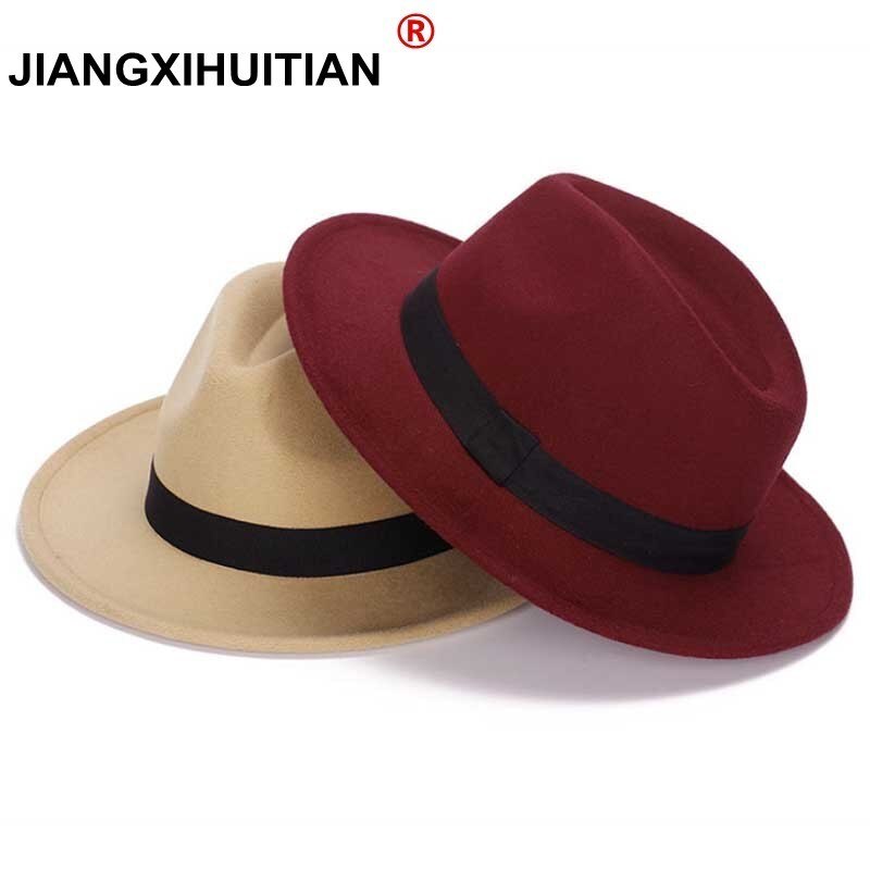 Chapeau melon en feutre de laine à large bord pour femme, style vintage, style gd, style fedora, cloche souple, chapeau de soleil panama pour femme, trilby