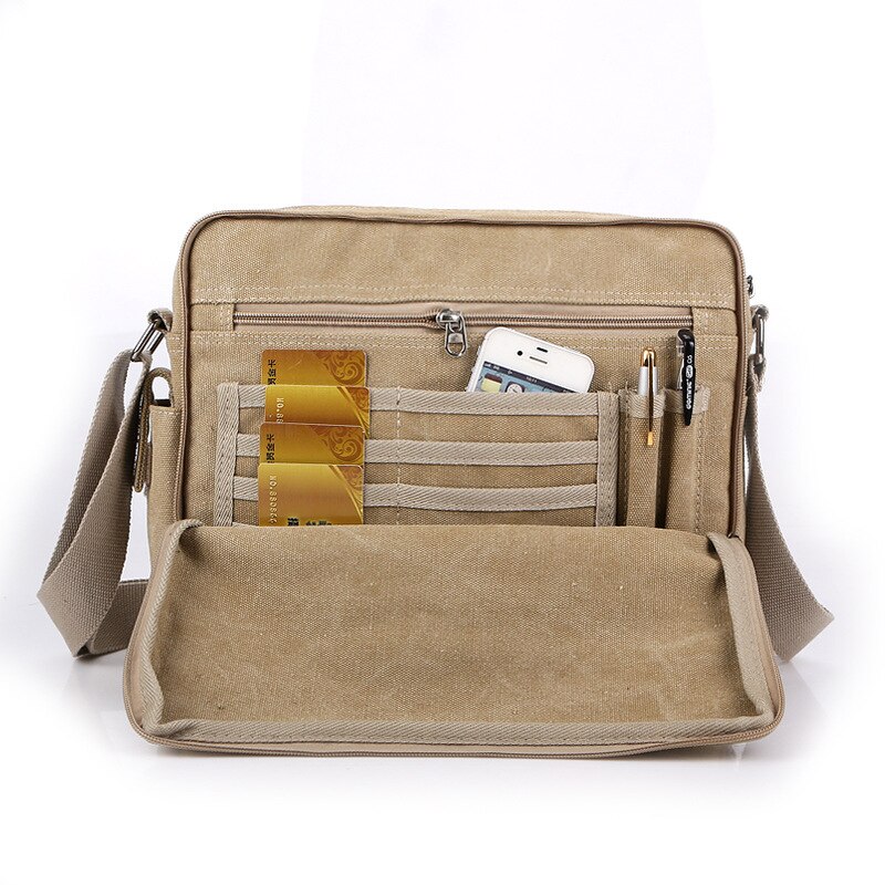 AUFUR Messenger Bag mannen Lederen Schoudertas Handtas Business Crossbody Tassen Voor Mannen Canvas Mannelijke Flap Reistas bolsa