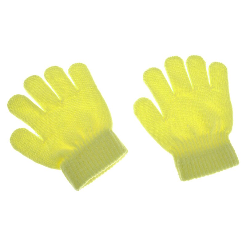 Baby vinter varme helfinger votter akryl myk solid strikking barnehansker