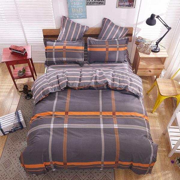 40 Grey Plaid Geometrische Beddengoed Platte Laken Beddengoed Set Koning Koningin Full Twin Size Dekbedovertrek Beddengoed Beddengoed Kussensloop: 06 / Queen 4pcs
