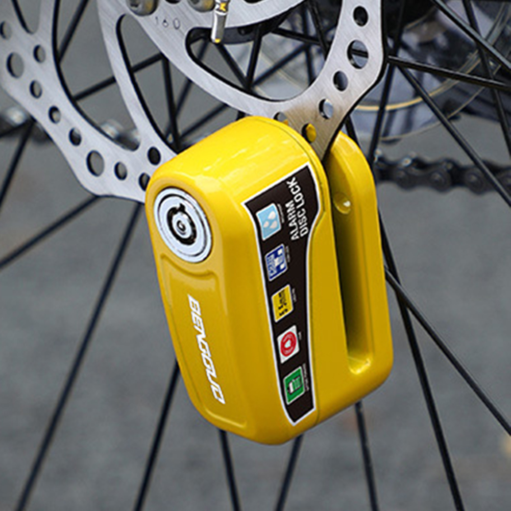 Motorrad Alarm Rad Scheibenbremse Schloss mit Schlüssel Fahrrad Alarm Scheibenbremse Elektroschloss Wasserdicht für Fahrrad Motor- Rolle