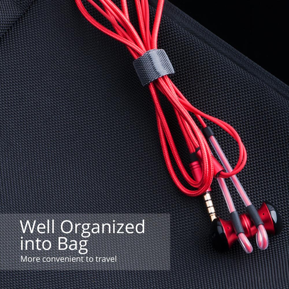 Ankndo 20Pcs USB Cable Management Charging Cable Organizer PC Cable Winder Straps Earphone Cable Tie Hook Loop Desk Cable Bundle