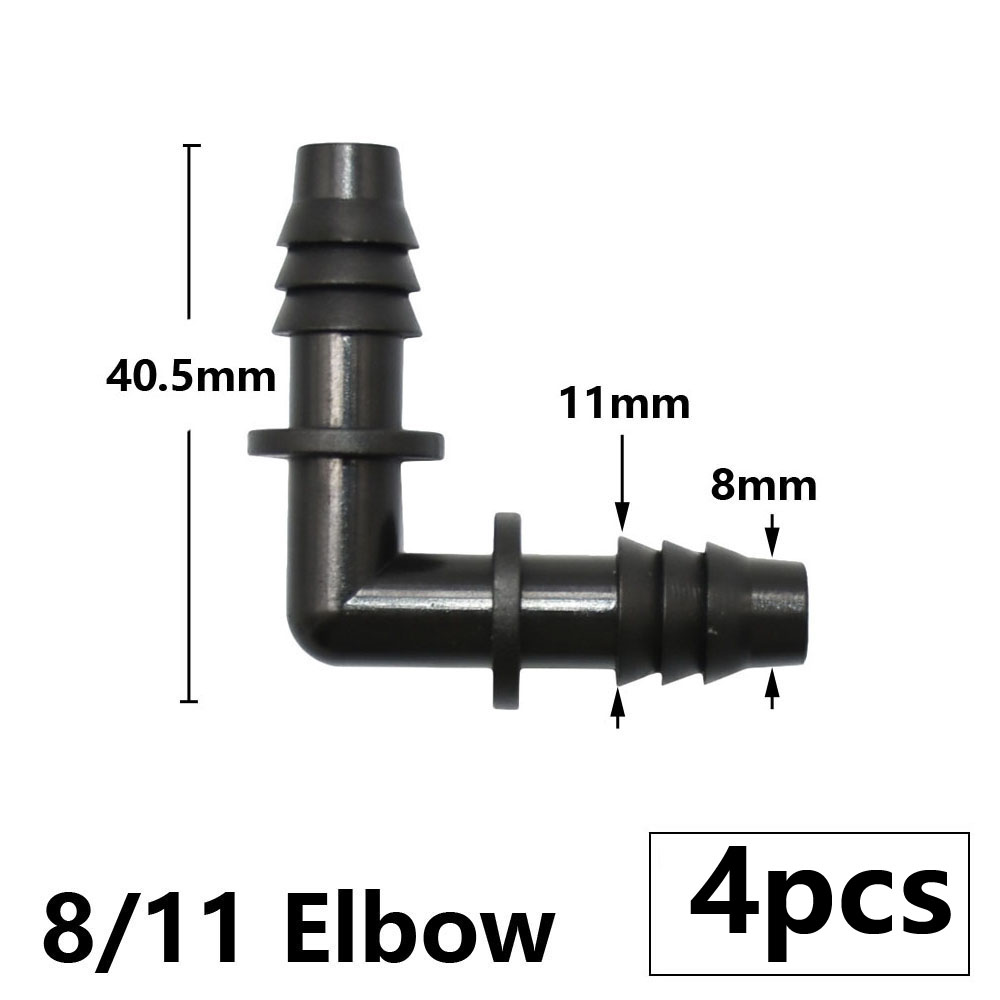 Irrigazione 3/8 "Connettore per tubo da giardino 8/11 4/7 3/5mm Riduttore per tubo flessibile Raccordo tee Gomito Estremità Spina Sistema di irrigazione a goccia: Rosso