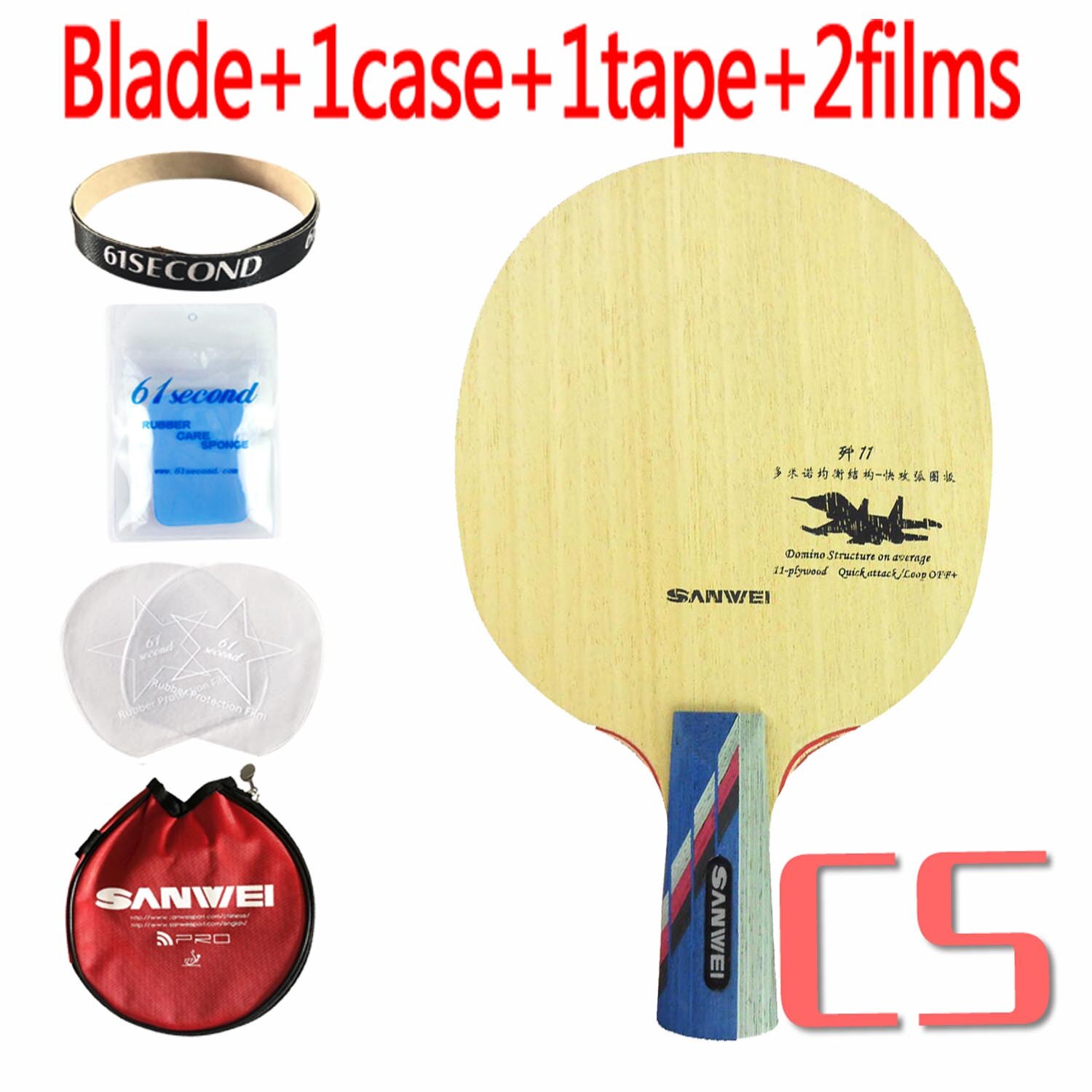 Sanwei J-11 J11 J 11 Table Tennis Blade for PingPong Racket: CS with YRM case