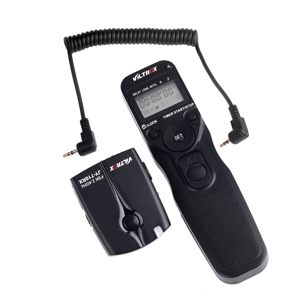 Viltrox jy -710 2.4 ghz fsk trådløs fjernkontroll lukker kontroller sette tidsforløp intervallmåler tidtaker med  c1 kabel til kanon 300d