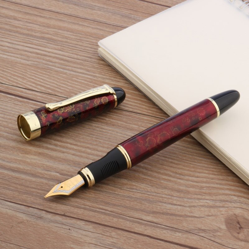 Luxe Jinhao X450 Metalen Vulpen Gouden Zwarte Elegante Briefpapier Kantoor Schoolbenodigdheden Inkt Pen: ice red
