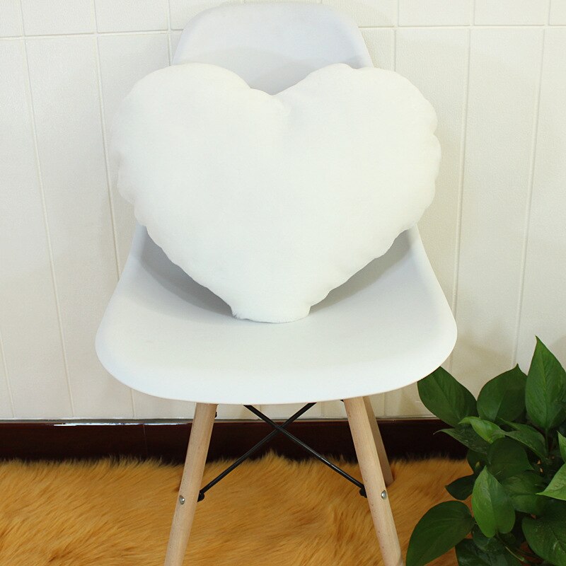 Werfen Kissen für Zurück Nette Herz Geformt PP Baumwolle Füllung Wolle-wie Stoff Rückenlehne Kissen Weihnachten für Freundin frau: Weiß