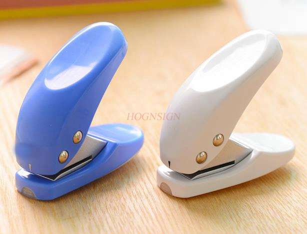 2pcs Single hole punching machine mini manual round hole small punching stationery binding A4 paper document office stationery