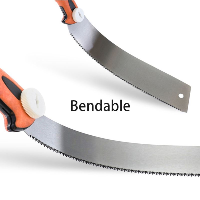 Woodworking Double Sides Carbon Steel Hand Saw Tenon Fine Tooth with PVC Handle for Gardening Outdoor