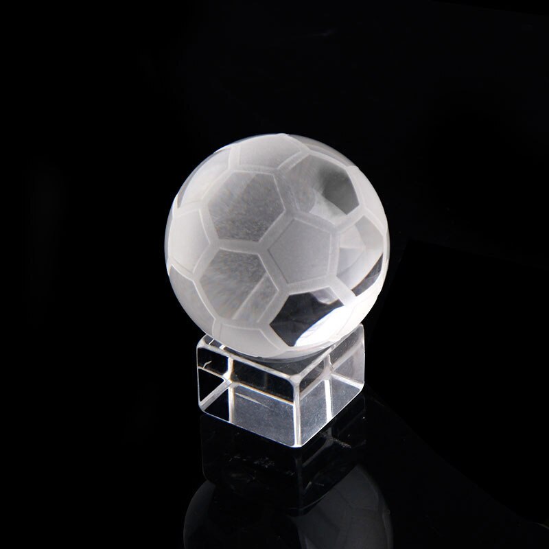 70/80/100mm Crystalball Paperweight Glass Football... – Grandado