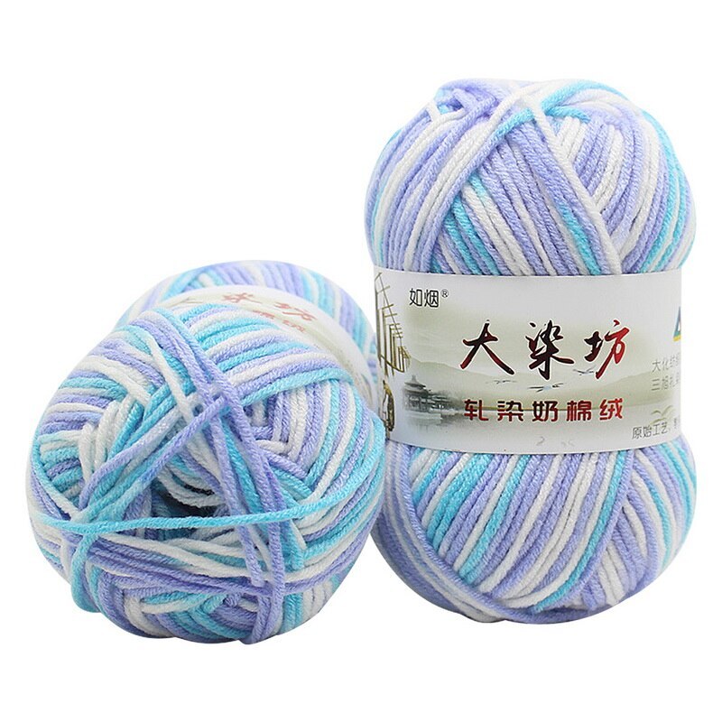 Mælk sød blød bomuld baby strikke uld garn tykt garn fiber fløjls garn hånd strikke uld hækle garn til gør-det-selv sweater: Jeg