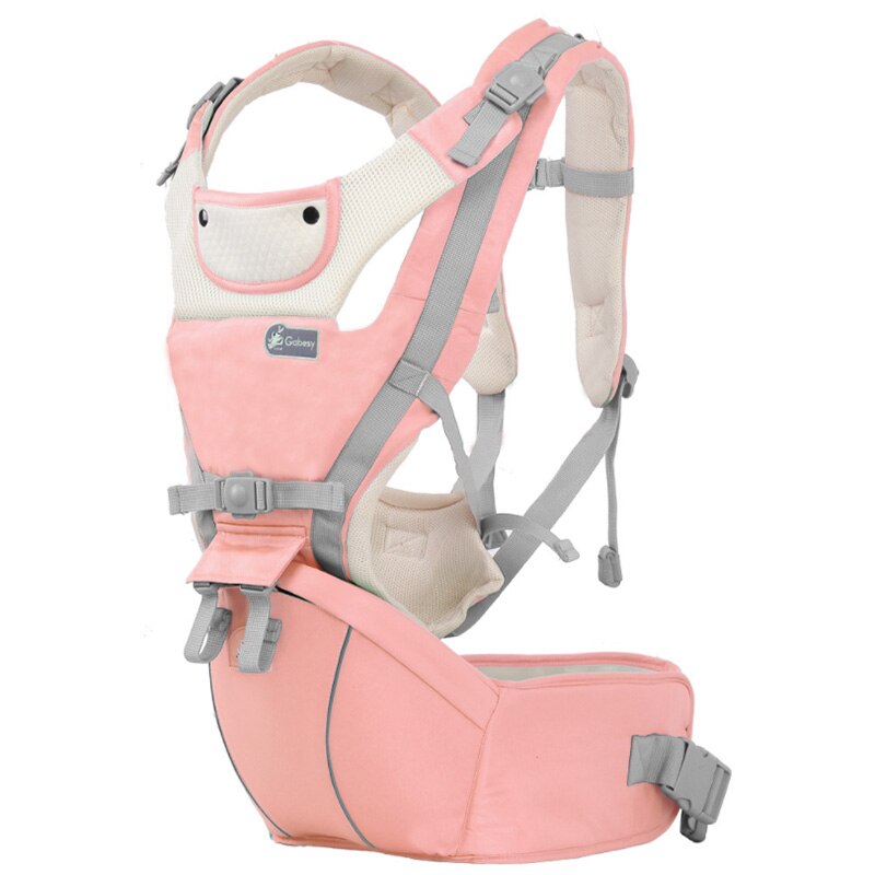 Ergonomische Draagzak Baby Baby Heupdrager Carrier Voorkant Ergonomische Kangoeroe Draagdoek draagdoek voor Baby Reizen: Pink 2