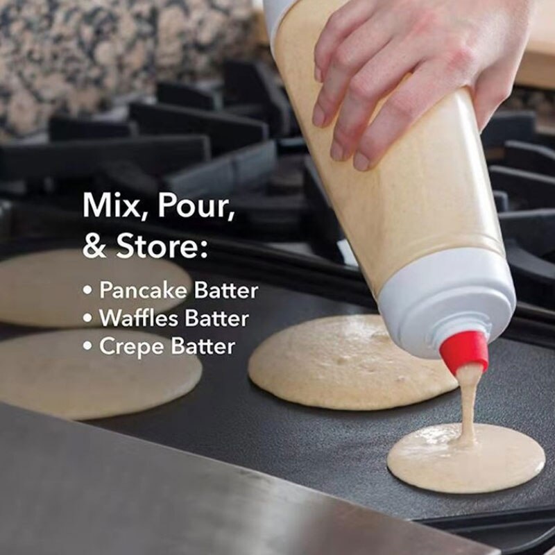 Hand Batter Dispenser Batter Mixer Bottle Cupcake Pancake Crepe Batter Dispenser Kitchen baking Accessories Batter Mixer Bottle