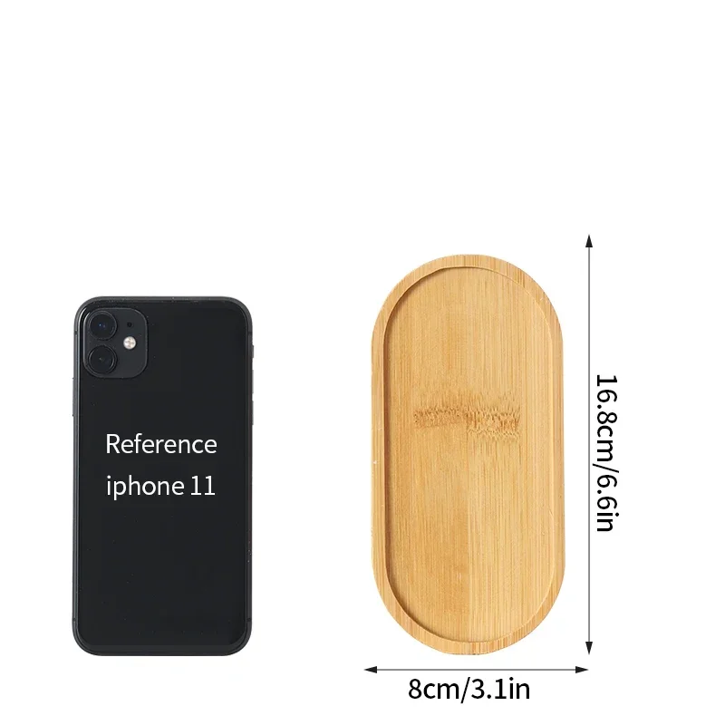 Nordic Decoratief Dienblad Houten Dienblad Retro Ronde Serveerschaal Fruit Dessert Opbergbakken Koffiekopje Mat Pad Home Decor Mohamedajuan: plum