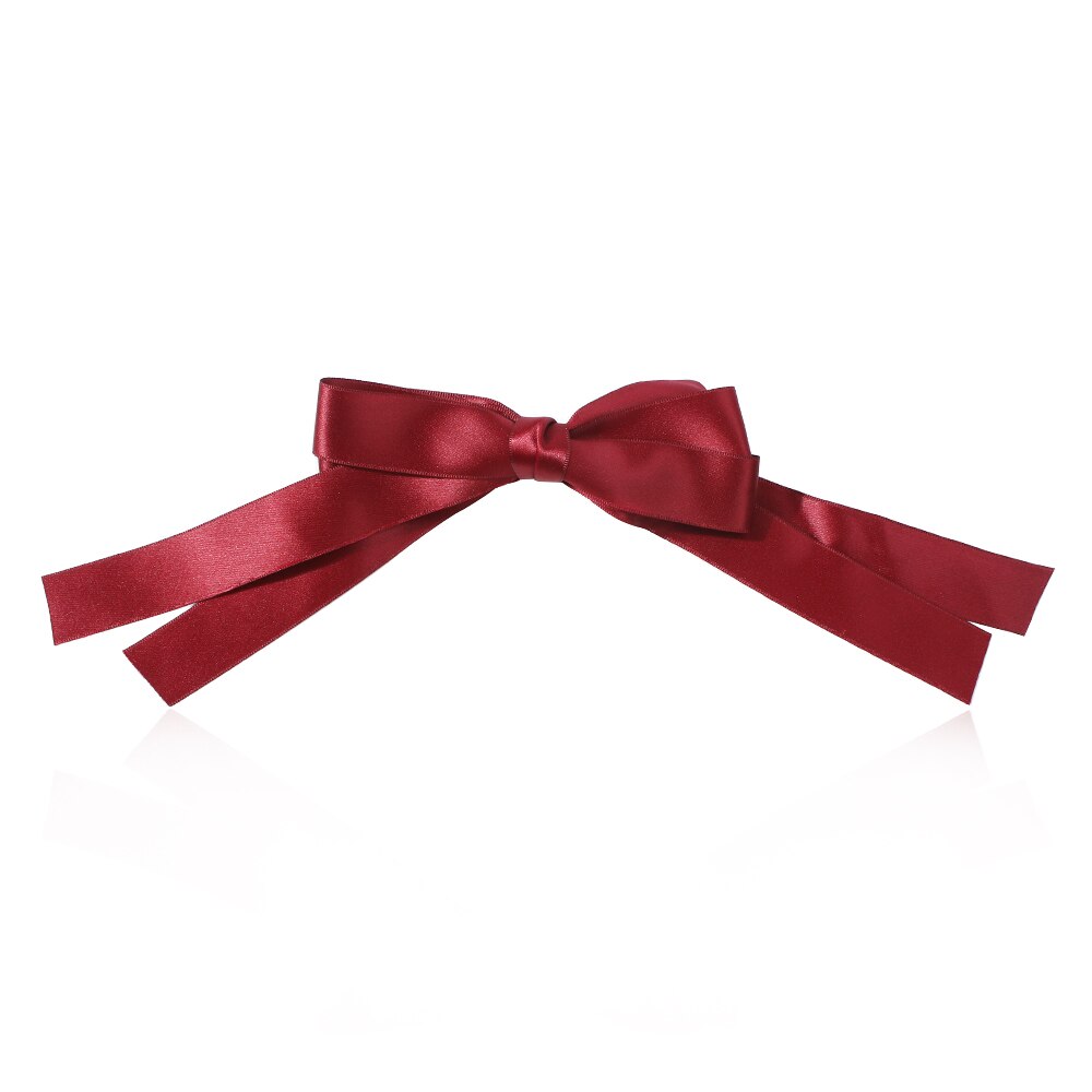 17 Colors Big Bow Clip Soft Stain Bowknot Barrettes Hairpins for Women Dot Flower Pattern Bow Ties Ponytail Hair Accessories: 16