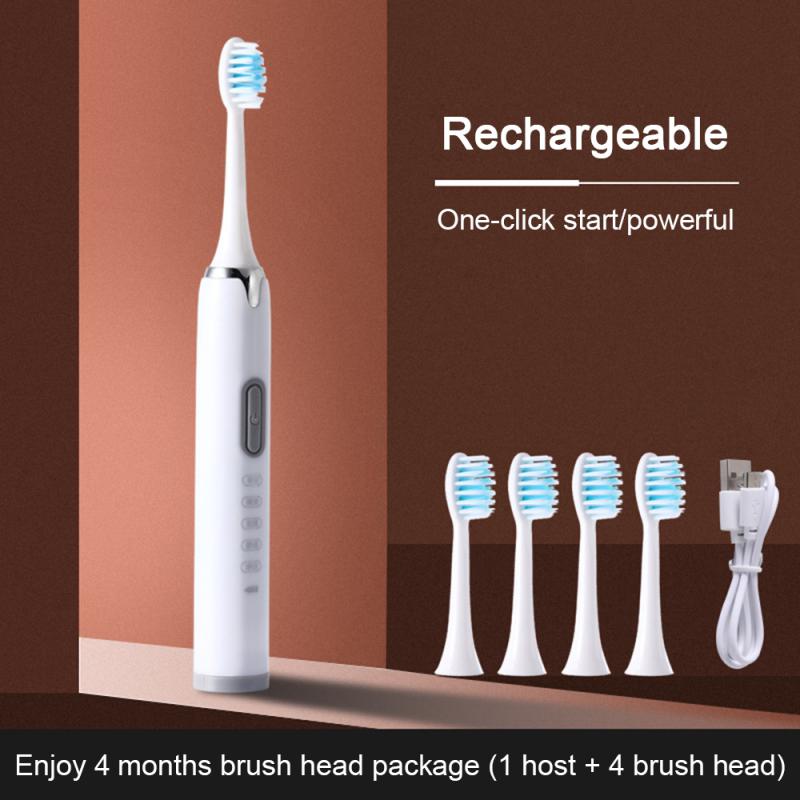 Ultrasonic Sonic Deep Cleaning Electric Toothbrush USB Rechargeable Adult Children Tooth Whitening Portable Tooth Brush Kit: 01