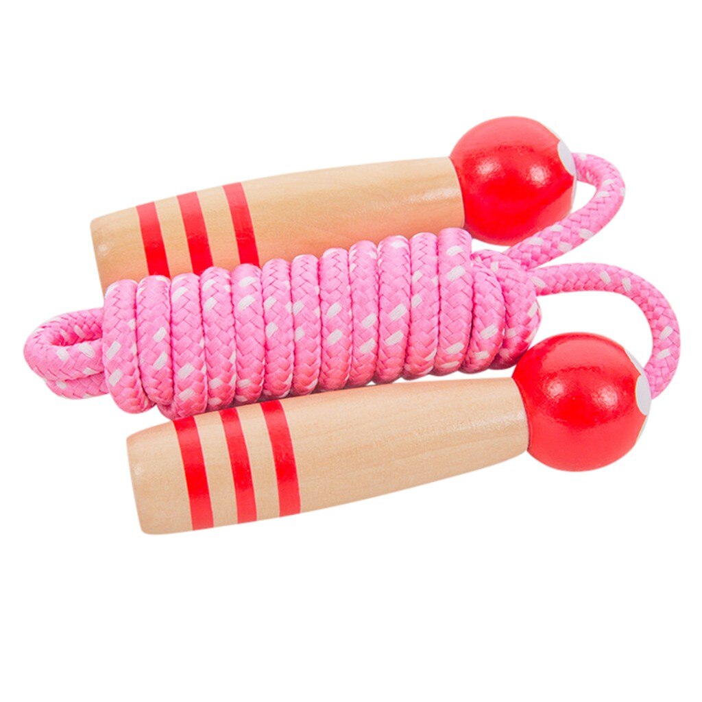 1PC Kids Jump Ropes Wood Handle Sport Bodybuilding Fitness Lovely Cartoon Skipping Ropes Crossfit Fitness Equipment#P30