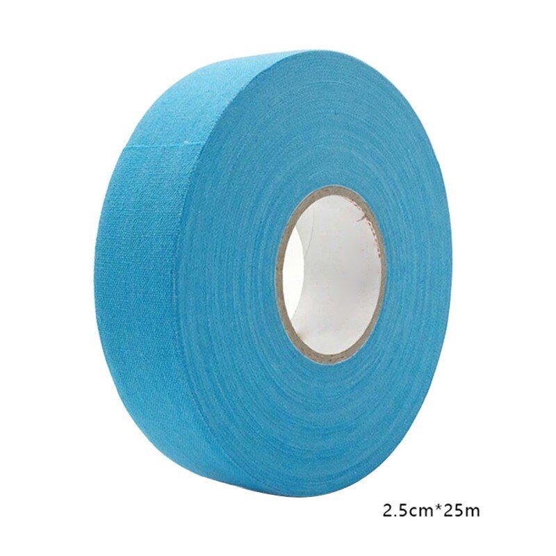 1PC 2.5cm x 25m di Stoffa Hockey Su Nastro di Sport di Sicurezza Calcio Pallavolo Basket Ginocchiere Hockey Su Nastro del Bastone da Golf gomito Nastro Nuovo: Blu