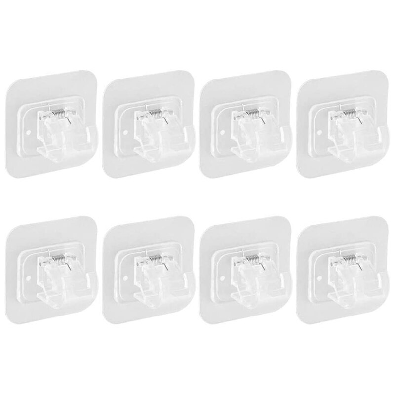Gardinstangholder, selvklebende krok gardinstenger brakett til støtte 1-2cm diameter dusjforhengsstang eller gardinstang