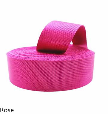 Bande adhésive en tissu Nylon épais | 10M 1.5 pouces 38mm rouge jaune blanc argent bleu noir pour la fabrication de bandes, bracelet de sacoche: Rose red